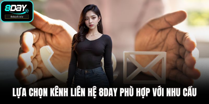 Lựa chọn kênh liên hệ 8DAY phù hợp với nhu cầu