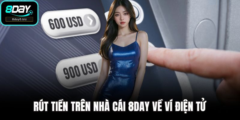 Rút tiền trên nhà cái 8DAY về ví điện tử